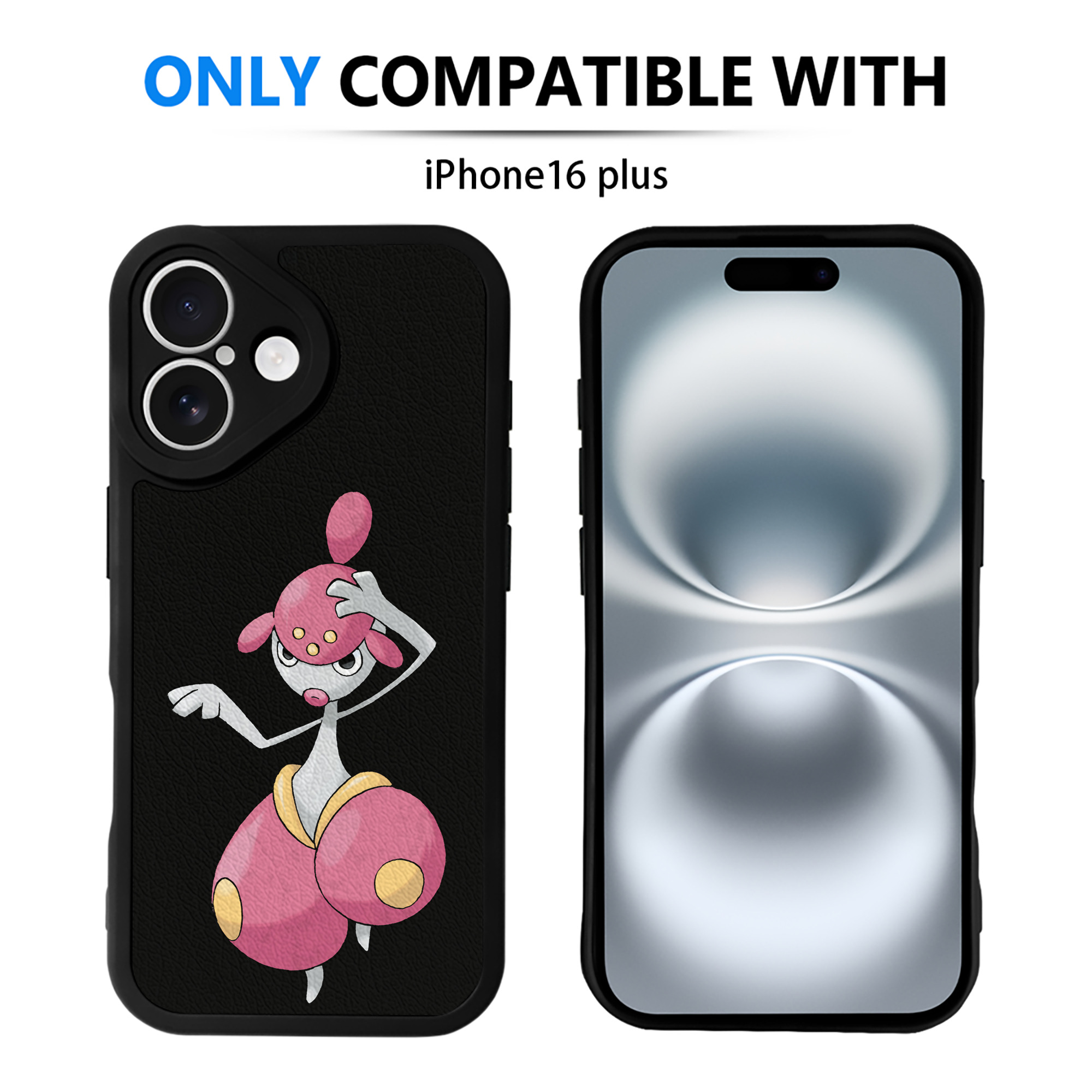 （画像用） ポケットモンスター Pokémon 【iPhone 16シリーズ対応】シリコンスマホケース（レザー調） 材質：シリコン